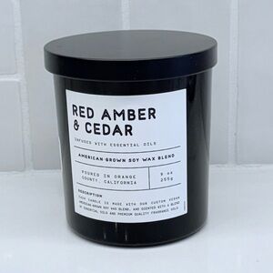 Leoben Co Red Amber & Cedar Scented Candle
